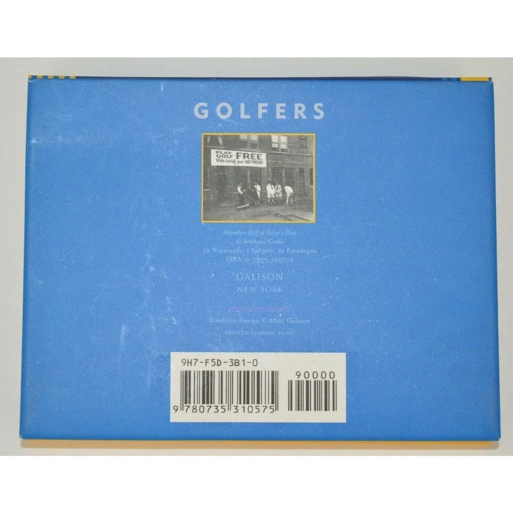 5/$15 2 pkgs Golf Blank Note Cards Vintage B&W Photos Golfers Play Dog Baby